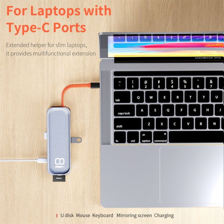 Adaptateur HUB 8 en 1 Type-C pour PC Gaming et HDMI