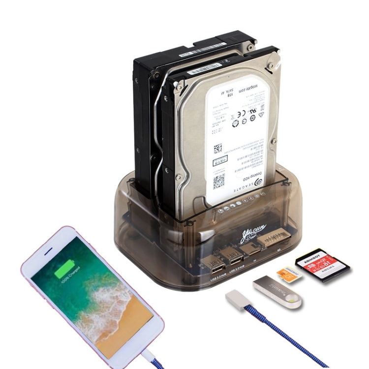 Dual SATA USB 3.0 Hard Drive Enclosure for PC up to 16TB