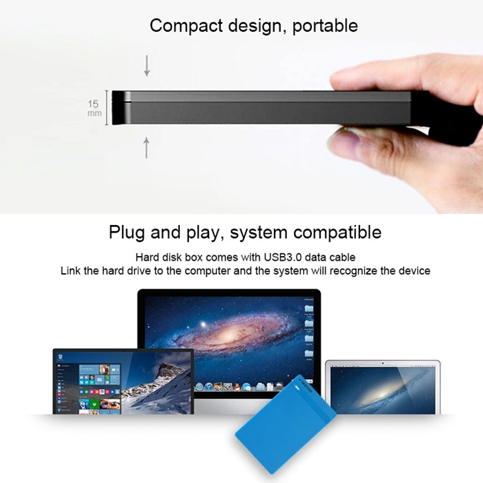 Boîtier Disque Dur SATA 2,5" USB 3.0 - Compatible 2 To
