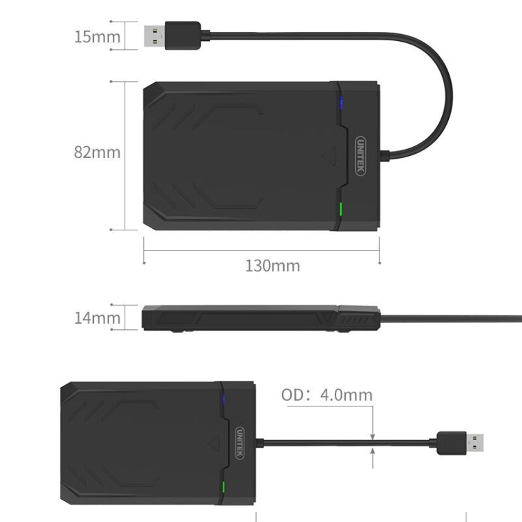 Boîtier disque dur UNITEK SATA 2,5" USB 3.0 pour PC