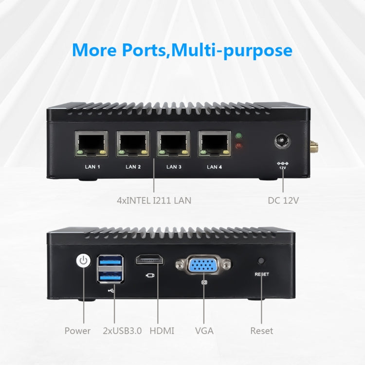 Mini PC Gaming Windows/Linux Intel Celeron 2 Go RAM