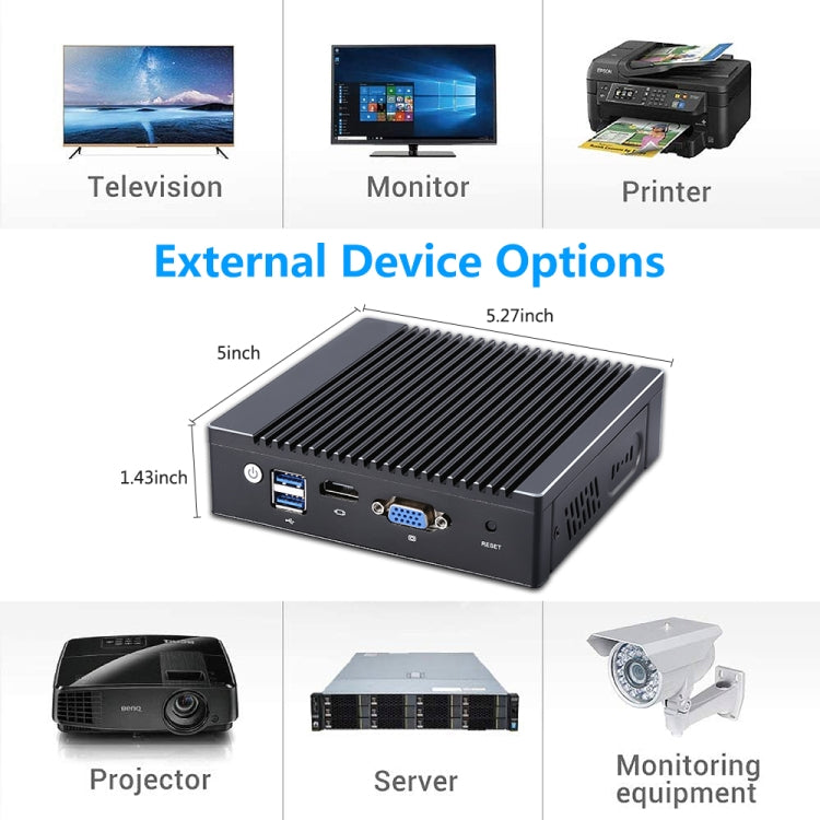 Mini PC Gaming Windows/Linux Intel Celeron 2 Go RAM