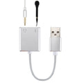 Coque en alliage d'aluminium carte son externe USB virtuel 7.1 canaux avec câble de 13 cm pour ordinateur portable, USB