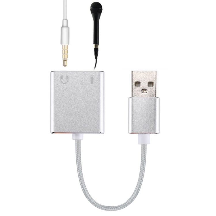 Coque en alliage d'aluminium carte son externe USB virtuel 7.1 canaux avec câble de 13 cm pour ordinateur portable, USB