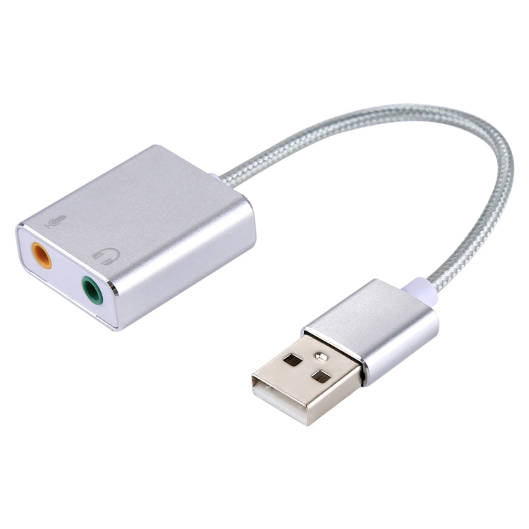 Coque en alliage d'aluminium carte son externe USB virtuel 7.1 canaux avec câble de 13 cm pour ordinateur portable, USB