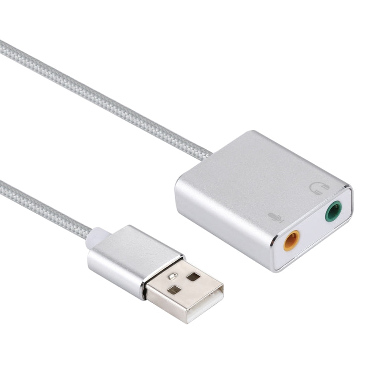 Coque en alliage d'aluminium carte son externe USB virtuel 7.1 canaux avec câble de 13 cm pour ordinateur portable, USB