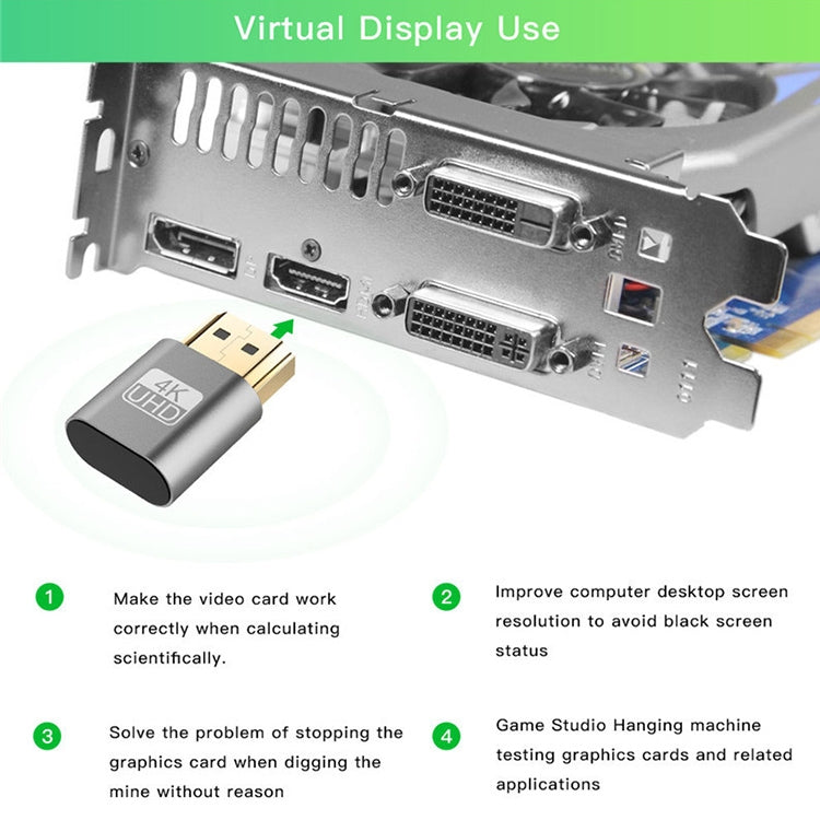 Adaptateur VGA HDMI 1.4 pour PC - Émulateur d'affichage