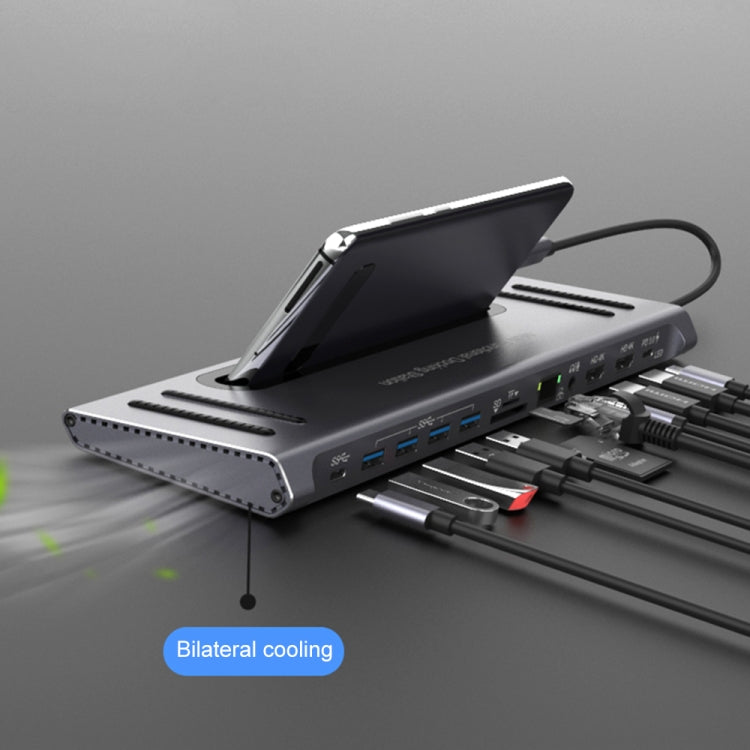 Station d'accueil USB-C 12 en 1 pour PC gaming et