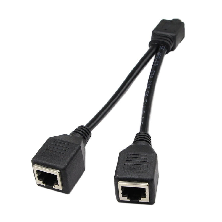 Adaptateur Ethernet LAN RJ45 1 à 2 prises - 25 cm