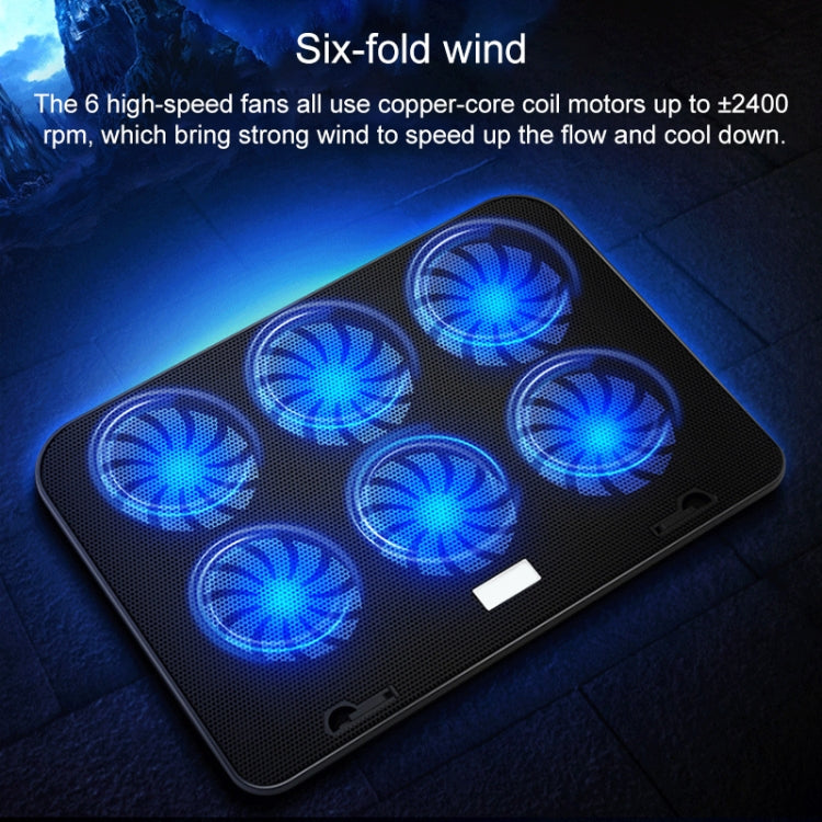 Support de refroidissement PC silencieux à 6 ventilateurs