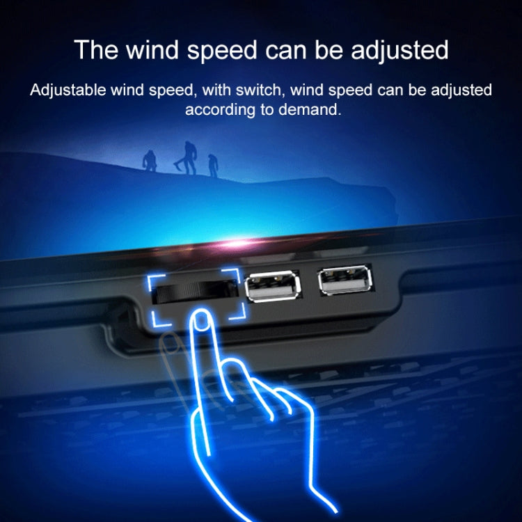 6-Fan Quiet Laptop Cooling Pad