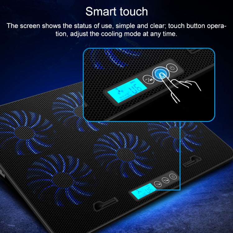 6-Fan Quiet Laptop Cooling Pad