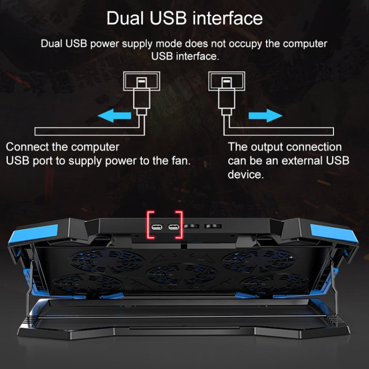 Support de PC Gaming avec Radiateur et 2 Ports USB