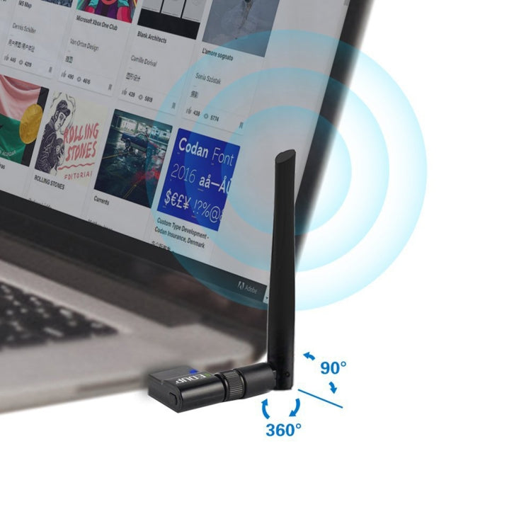 Adaptateur WiFi EDUP EP-AC1635 600Mbps pour PC et gaming