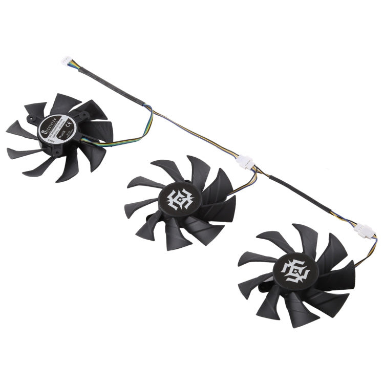 3 Pcs Graphics Card Cooling Fan for Zotac GTX 1070-8GD5 X-OC, Diameter: 85mm, 0.5A Diameter: 9.5mm (3 PCS)