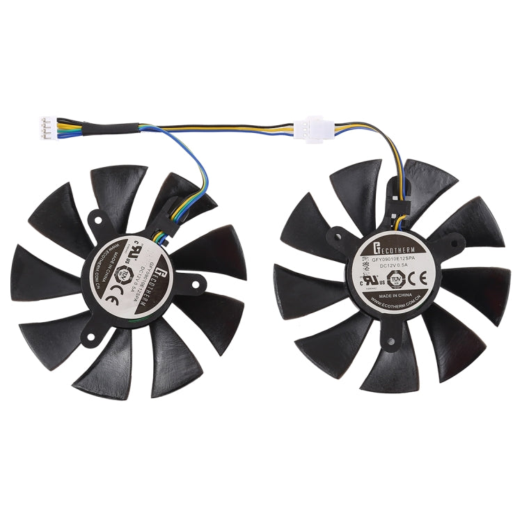 DC 12 V 0,5 A 4 broches femelle original ordinateur de bureau radiateur ventilateur de refroidissement CPU ventilateur de refroidissement, diamètre : 8,5 mm, paires, 0.5A Diameter: 8.5mm(Original)