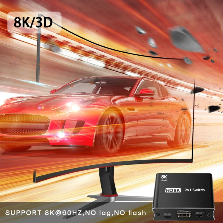 Commutateur HDMI 2x1 NK-W80 8K UHD pour PC Gaming
