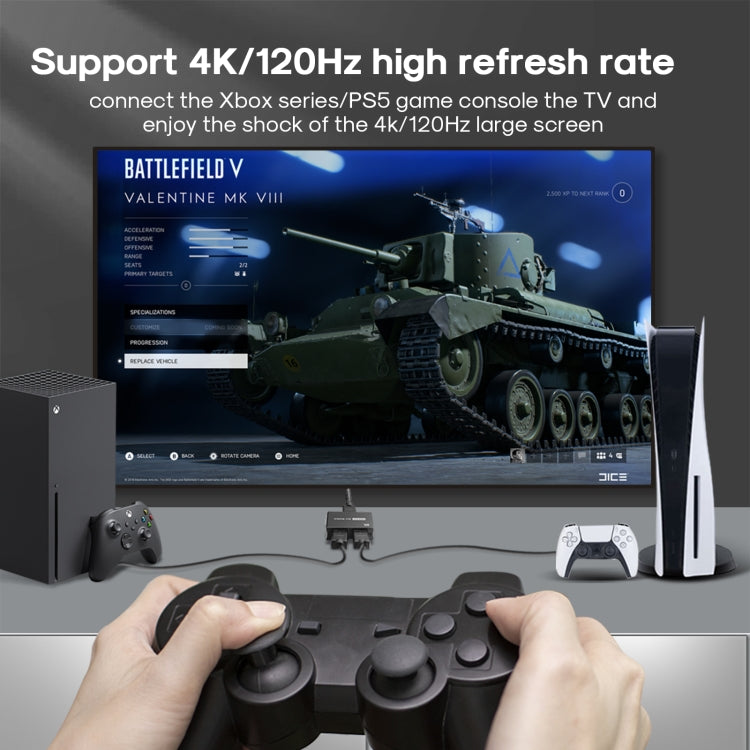 Commutateur HDMI 2x1 NK-W80 8K UHD pour PC Gaming