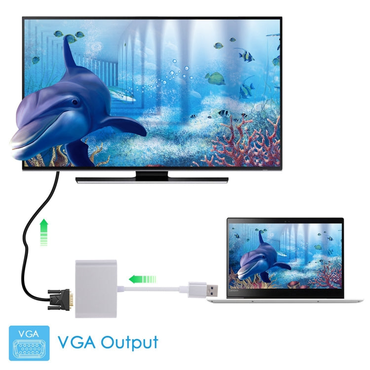 Adaptateur USB 3.0 vers HDMI et VGA pour PC Gaming