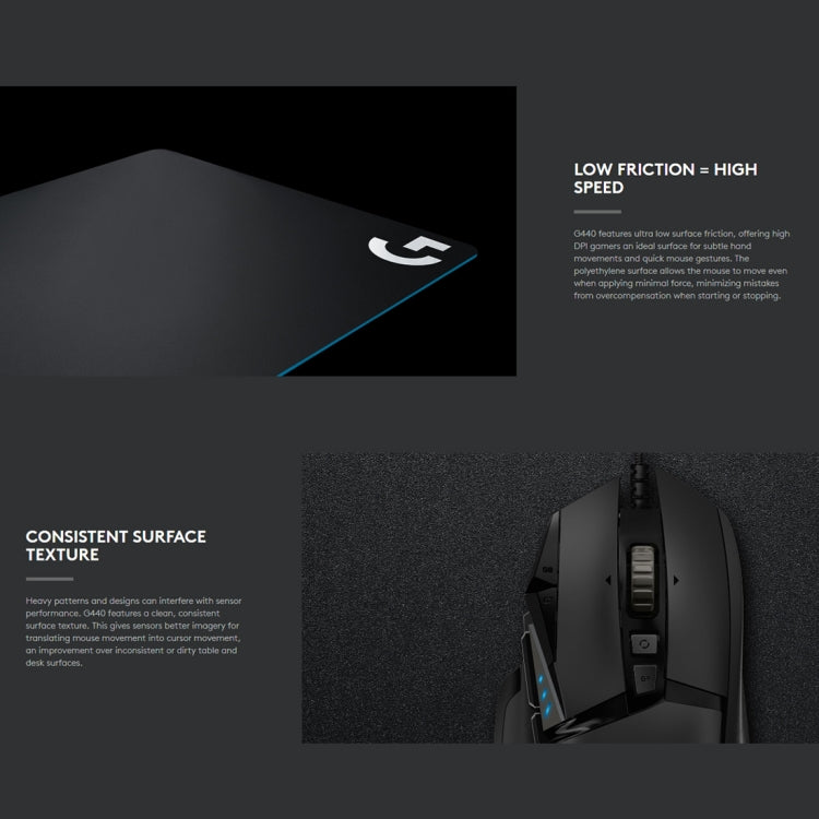 Logitech G440 Hard Gaming Mouse Pad - 34 x 28 cm