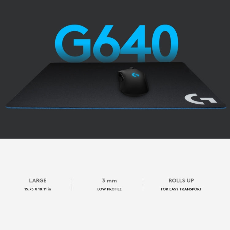 Tapis de souris gaming Logitech G640 - Doux et performant