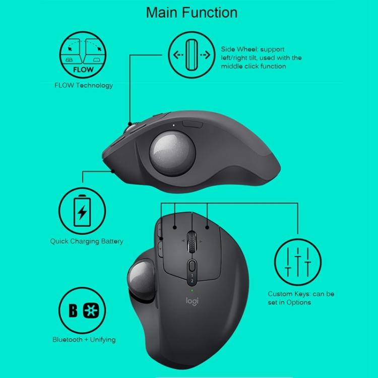 Souris Gaming Logitech MX ERGO : Trackball Bluetooth sans