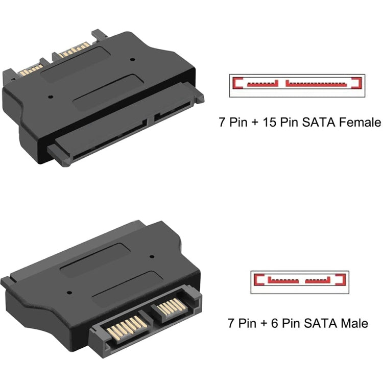 Adaptateur SATA 22 vers Slimline 13 broches pour PC Gaming