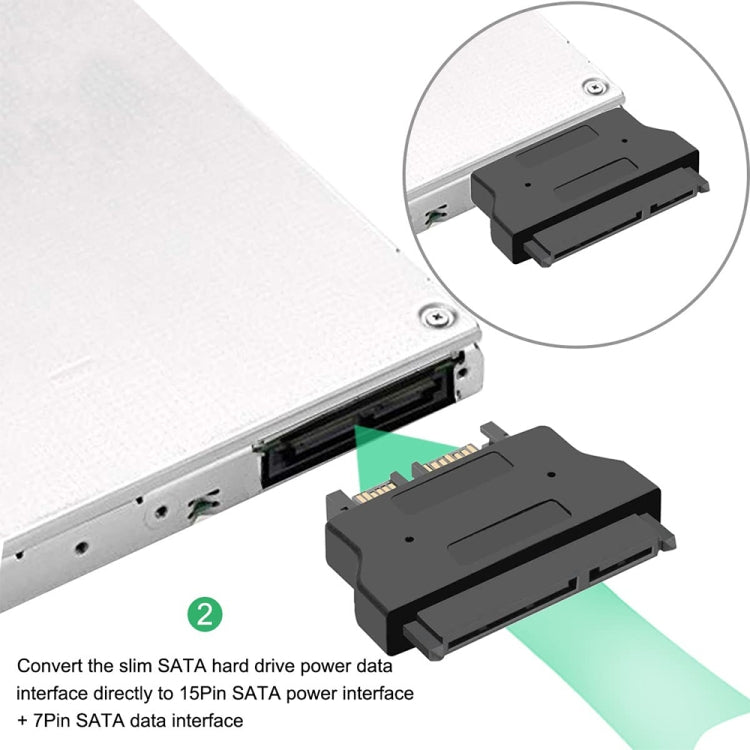 Adaptateur SATA 22 vers Slimline 13 broches pour PC Gaming
