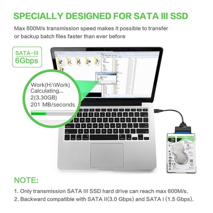 SATA to USB 3.0 Adapter for 2.5-inch SSD Hard Drive
