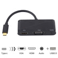 USB 2.0 + Port Audio + VGA + Adaptateur HUB HDMI vers USB-C/Type-C, Black, White