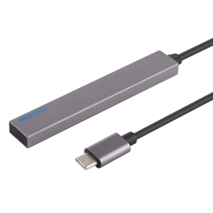 Lecteur de carte TF T-809B + 3 ports USB 3.0 vers convertisseur HUB USB-C/Type-C, longueur du câble : 13 cm