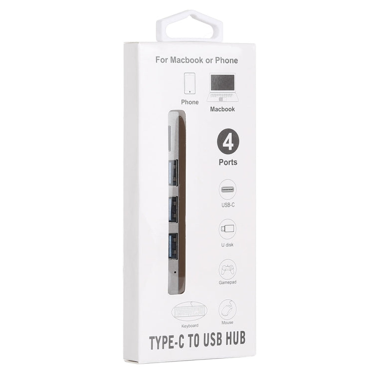 Lecteur de carte TF T-809B + 3 ports USB 3.0 vers convertisseur HUB USB-C/Type-C, longueur du câble : 13 cm