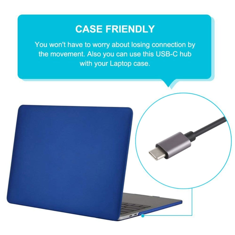 Lecteur de carte TF T-809B + 3 ports USB 3.0 vers convertisseur HUB USB-C/Type-C, longueur du câble : 13 cm