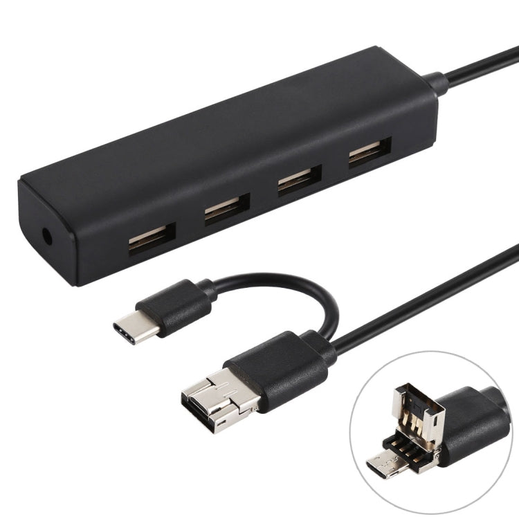 3-in-1 USB-C Hub with 4 USB Ports for Gaming PC