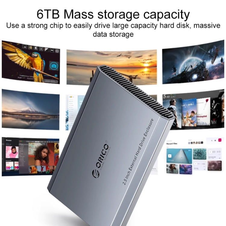 Boîtier de Disque Dur USB-C 2,5" Aluminium - ORICO 4 To