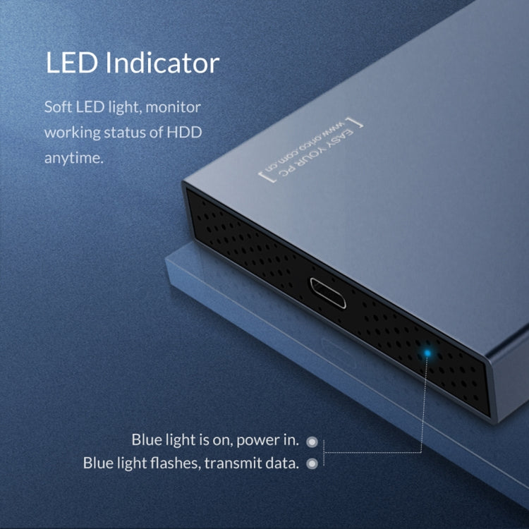 Boîtier de Disque Dur USB-C 2,5" Aluminium - ORICO 4 To