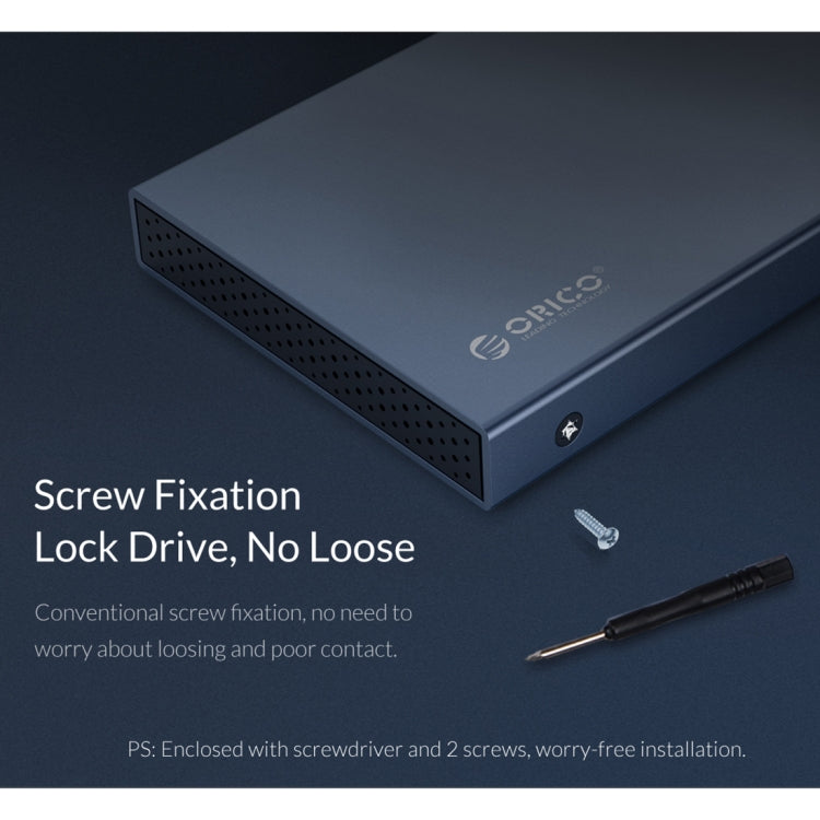 Boîtier de Disque Dur USB-C 2,5" Aluminium - ORICO 4 To