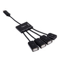 Câble HUB USB 2.0 OTG 4 en 1 pour PC et Gaming