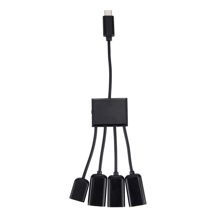 Câble HUB USB 2.0 OTG 4 en 1 pour PC et Gaming