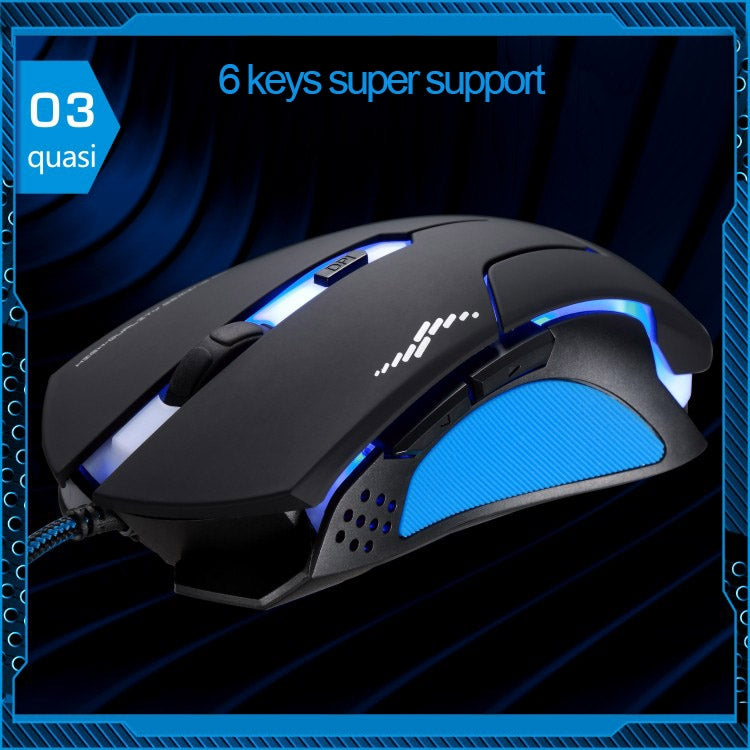 T7 USB Gaming Mouse, 3 Colors, 2400 DPI, Wired