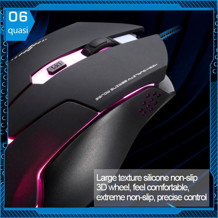 T7 USB Gaming Mouse, 3 Colors, 2400 DPI, Wired