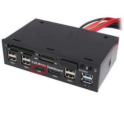 5.25-inch Multimedia PC Card Reader with 8 USB Ports