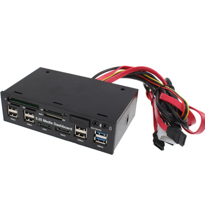 5.25-inch Multimedia PC Card Reader with 8 USB Ports