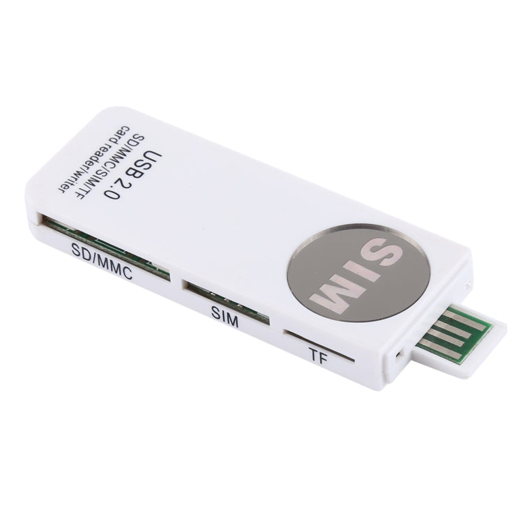 Lecteur de carte USB universel pour PC et gaming - Blanc