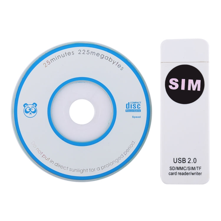 Universal USB Card Reader for PC and Gaming - White