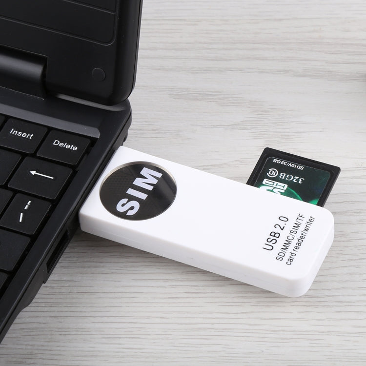 Universal USB Card Reader for PC and Gaming - White