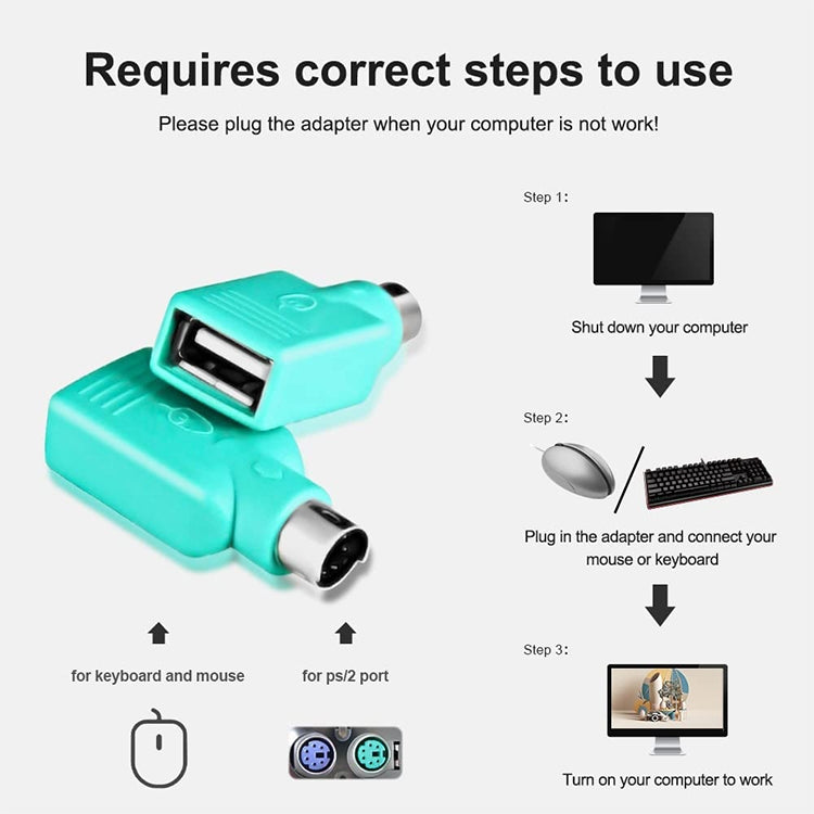 Convertisseur USB femelle vers PS mâle - 10 pièces gaming
