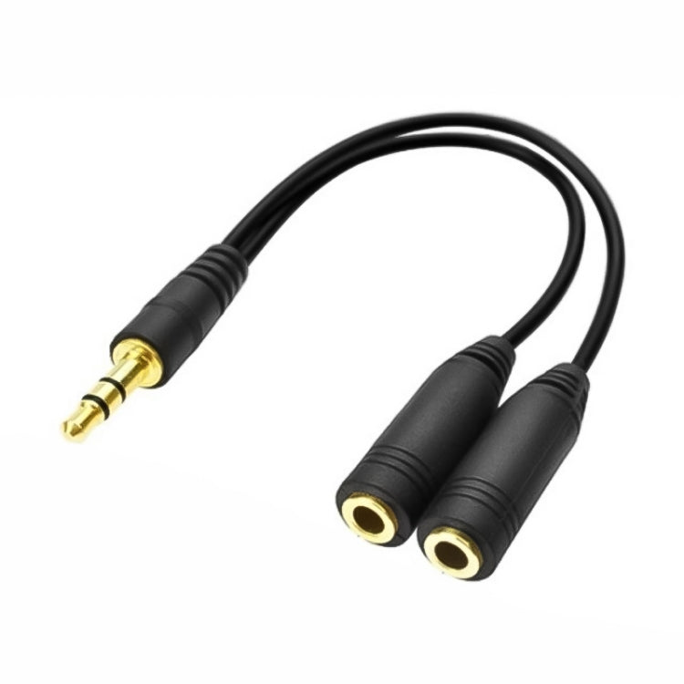 Adaptateur répartiteur d'écouteurs 3,5 mm mâle vers double 3,5 mm femelle, longueur : environ 25 cm., 3.5mm Male to 2 x 3.5mm Female