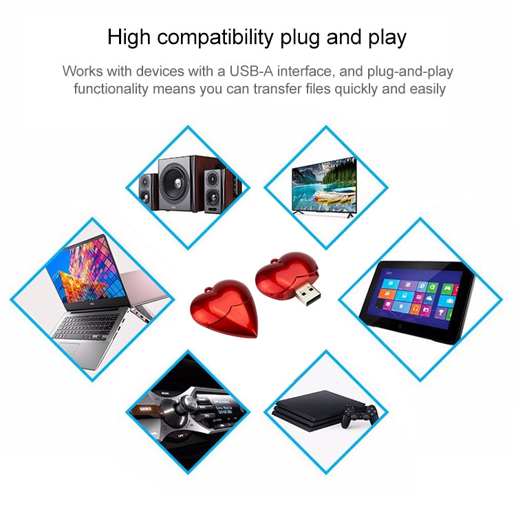 Disque Flash USB Cœur 8 Go pour Gamers et Accessoires PC