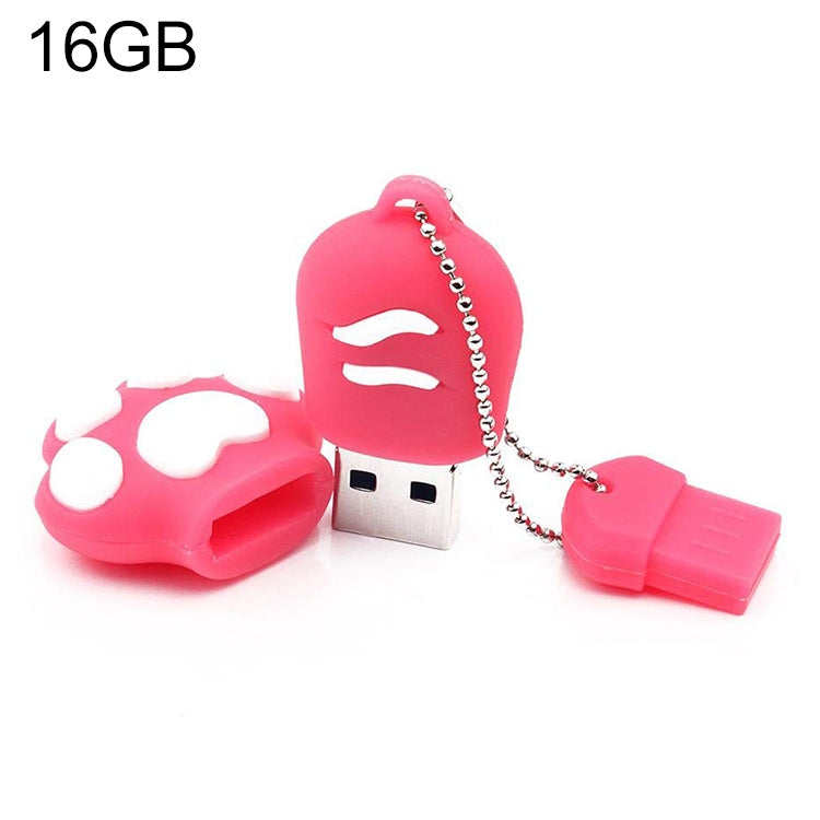 Disque USB 2.0 16 Go en silicone pour gamers - Patte d'ours